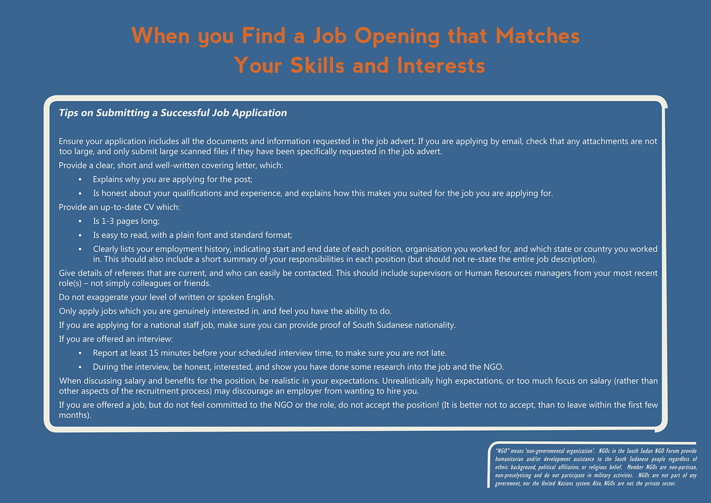 How to find a job in South Sudan Job Vacancies South Sudan NGO