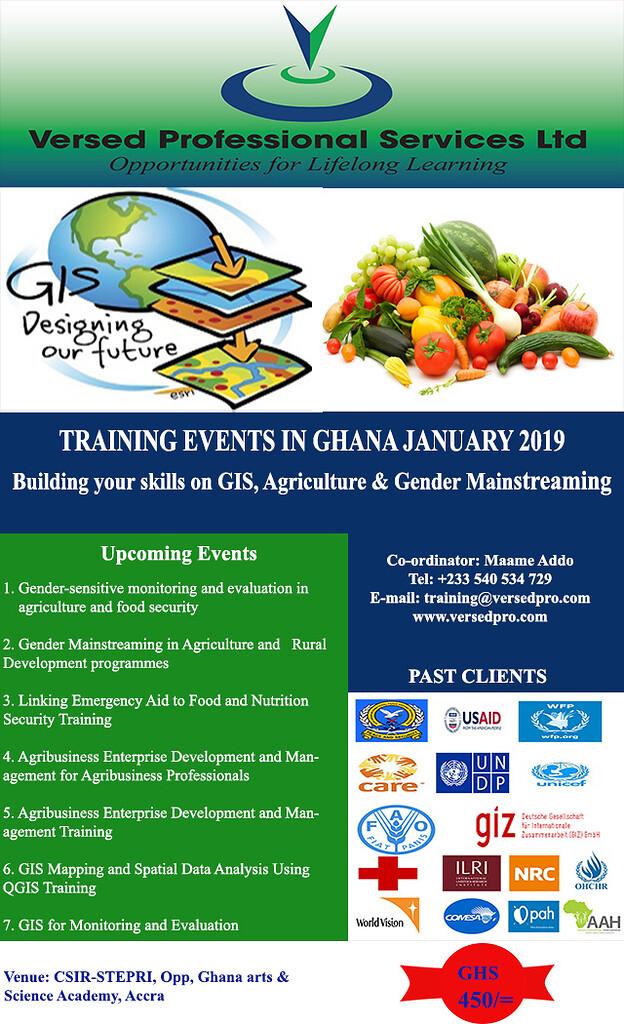 Training Events in Ghana January 2019 Courses