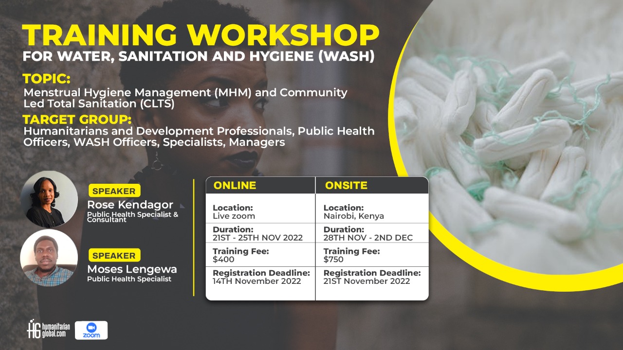 WASH - Oniste & Online Training Workshop By Humanitarin Global (HG)